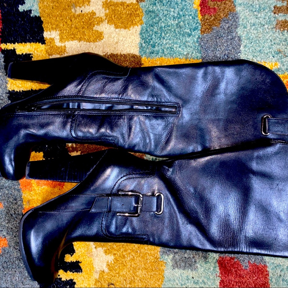 Jessica Simpson leather moto riding boots